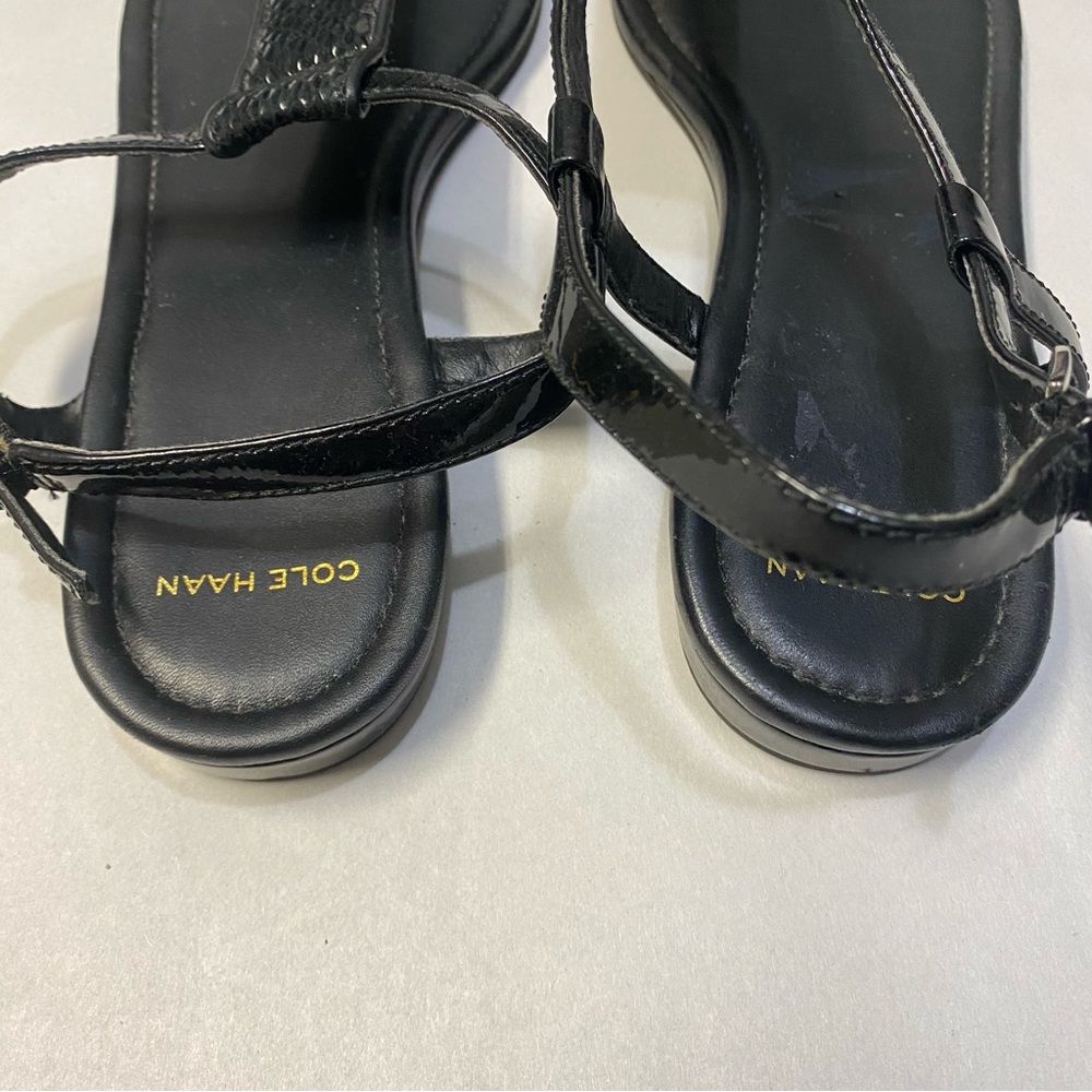 Cole Haan Women’s Sandals Shoes Size 9B Leather Patent Strappy Flats NWOT - Picture 7 of 13